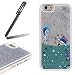 Produktbild Ukayfe Schutzhülle iPhone 4S Hülle Transparent Hardcase,3D Kreative Liquid Fließen Flüssig Bling Hülle Hart PC Hüllen Case Für Apple iPhone 4G 4S;Blume Delphin Dolphin Pinguin Penguin Tier Dynamisch Treibsand Flüssige Fließend Wasser Bling Glitter Glitzer Shiny Glanz Sparkle Clear Hart Plastik Tasche Kristall Case Glitzer Handytasche Protective Rückseite Hülle Schale Etui für Apple iPhone 4/4S mit Schwarze Eingabestift (Delphin)
