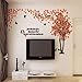 Produktbild HYRL 3D Crystal Acrylpaar Baum Wandaufkleber Wohnzimmer TV Hintergrund Wand, Originalität Aufkleber Geschenk (Rot-Rechts),M