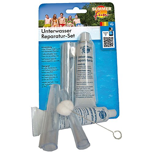 Summerfun-Pool Unterwasserkleber Reperatursatz Kleber + PVC-Folie auch für unter Wasser Pool PVC - 2