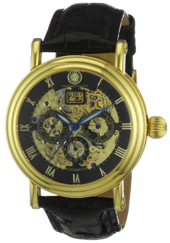 Constantin Durmont Herren-Armbanduhr Skeleton CD-SKEL-AT-LT-GDGD-BK