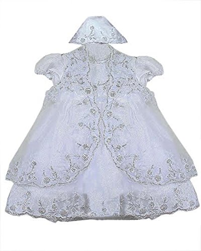 Highly Detailed Baby Girl's 2pc Christening Gown With Cape (18-24months)