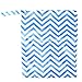 Waterproof Reusable Baby Cloth Diaper Bag Double Zipper Blue Wave