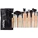 ACEVIVI Professional 24 pcs Original Wooden Handle Natural Soft Makeup Brushes Set with Pouch Bag