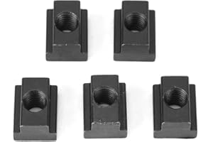 GZD 5 szt. nakrętki z rowkiem T, wysoka twardość wysoka wytrzymałość wykończenie z czarnym tlenkiem T nakrętki M8/10 gwintów do rowków T w stołach narzędzi maszynowych (M10)