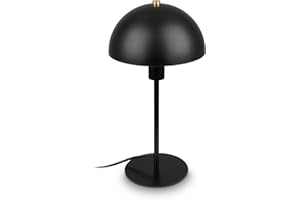 BRILONER - Lampe de chevet avec interrupteur à câble, douille E14, lampe de table, bureau, lecture pour lit, 18 x 35 cm, noir