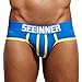 Produktbild Herren Unterwäsche FORH Mens Sexy Baumwolle Unterhose Mode Streifen Drucken Sommer Höschen Badehose Elastic Retroshorts Kurz Weich BoxerShorts Attraktiv Slips Sportslips Unterhosen (Blau, L)