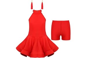Choomomo Vestito da Danza Classica Bambina Abito da Ballo Latino Jazz Tinta Unita Vestiti da Ballerina Senza Maniche Ragazze Abiti da Balletto Ballet