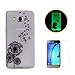 Produktbild Samsung Galaxy J3 2016/2015 Luminous Hülle (Mit Frie HD Displayschutzfolie) Leuchtende Silikone Rückhülle Für iPhone 6 6s Plus 5.5 Zoll Inch Silikon Etui Handy Hülle Weiche Transparente Luminous TPU Back Case Tasche Schale Leuchten In Der Nacht Samsung Galaxy J3 2016/2015-Vögel Löwenzahn