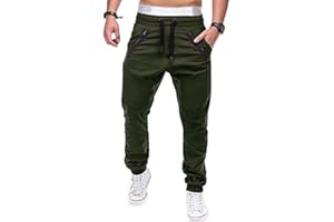 Tomwell Hommes Pantalon Cargo Homme Jogging Bas de Survêtement Slim Fit Pantalon de Sport Jogging Mode Pantalon Travail de Loisirs Casual Workout avec Poches