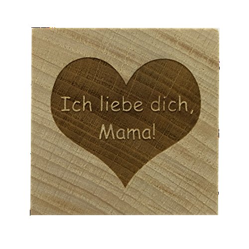 Holzwürfel für die Mama mit liebevollen Sprüchen eingraviert – Muttertag Geschenk - 5