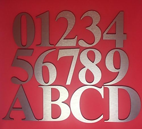 GOLDeal ALUMINIUM HOUSE DOOR NUMBER 0-9 A-D - BRUSHED GOLD - DIGITS NUMERAL PLATE PLAQUE SIGN FOR HOME - TOP QUALITY (5)