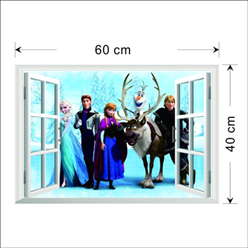 Topro Disneys Die Eiskönigin – Völlig unverfroren 3D-Wandtattoo, Elsa Anna Olaf Kristoff Sven Hans - 6