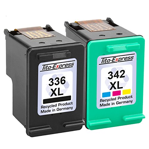 PlatinumSerie® Set 2x Druckerpatrone für HP 336 XL & HP 342 XL Color PSC 1500 1510 1513S - 2