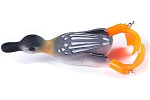 FOLANDO Soft Fishing Lures, 3D Duck Swimming Lures, 8.5cm, 10g