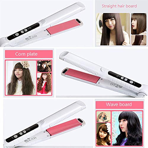 Hair Straightener 3 in One Changeable Plate Hair Straightener Ceramic Liquid Crystal Does Not Hurt Hair