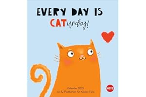 Katzensprüche Postkartenkalender 2025: Weisheiten über Samtpfoten in einem kleinen Kalender voll typografischer Details. Ein Muss für Katzenliebhaber, ... (Postkartenkalender Heye)