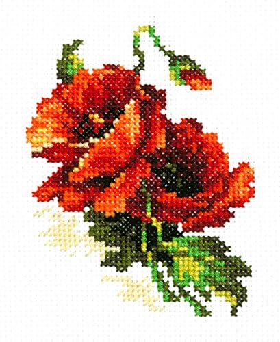 Cross Stitch Kit Red poppy