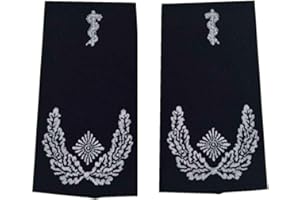 baum-m gmbh Rangschlaufen für Schulterklappen (Heer) für die Deutsche Bundeswehr 1 Paar Farbe: schwarz mit weißem oder goldenem Stick (Oberstabsarzt)