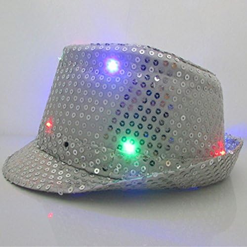 ZMW LED Glowing Jazz Cap Dancing Show Pro Shiny Hat - (Various colors optional) , blue