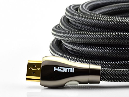 HDMI Kabel 2M – Profi edition – HDMI 2.0 a/b kompatibel – HDR / Ultra HD 4K (2160p) / Full HD 1080p – Hohe leistung mit 3D, Ethernet und Audio Return Channel (ARC) – Mehrfach Schirmung – Nylon umflochten - 4