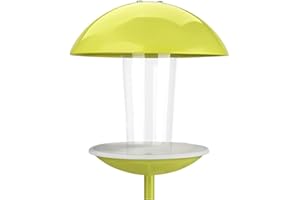 WILDLIFE FRIEND I Vogelfutterspender mit Steckstab I Futterstation Vögel, Vogelhaus I Vogelfutterhaus Vogel-Futterstation für Wildvögel I Futtersäule Vögel, Grün, vogelhaus Fenster