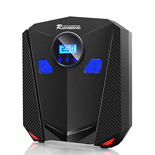 Preisvergleich Produktbild Mouchao 12V Digitalanzeige Tragbare elektrische Reifenfüller Pumpe Einzylinder Schwarz Digital Version 22 Zylinder