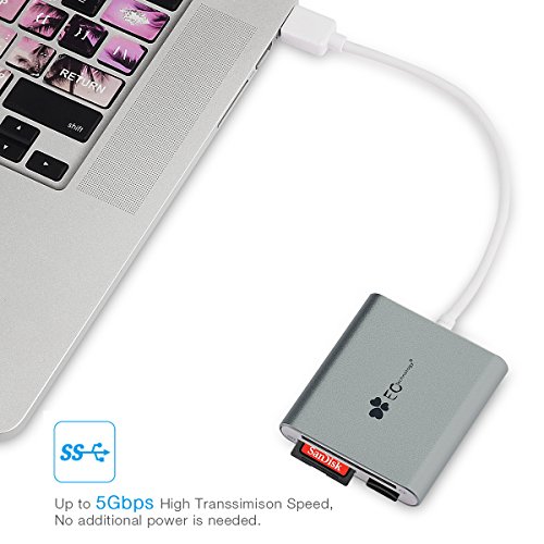 EC Technology 3in1 USB 3.0 Kartenleser Ultra Highspeed mit Kabel für SDXC, SDHC, SD, CF, Highspeed-CF (UDMA), MS, M2, Micro-SDXC, Micro-SDHC, Micro-SD Karten [Unterstützt UHS-I Karten] - 4