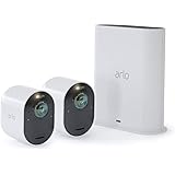 Arlo Ultra Wireless Home Security Camera System CCTV, Wi-Fi, Alarm, Rechargeable, Colour Night Vision, Indoor or Outdoor, 4K 