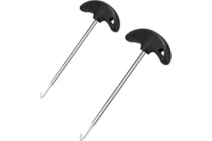 Cdemiy Trampolin Werkzeuge, 2 Pcs Trampolin Federzieher T Haken, Motorrad Auspuff Federhaken, Auspuff Federhaken Abziehwerkzeug, zum Aus- und Einbau von Fahrzeugfedern