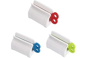 COSSWE CHIMOO 3 pezzi dentifricio Squeezer, tubo di rotolamento dentifricio Squeezer dentifricio supporto supporto supporto supporto girevole dentifricio dispenser
