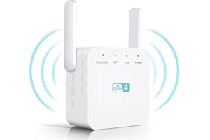 KURUI WiFi Extender Booster 300Mbps 2.4GHz WiFi Range Extender with Ethernet Port, Easy Installation, WiFi Booster WiFi Extender Ideal for Home & Office, UK Plug