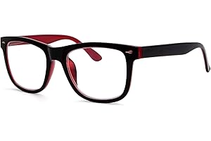 eyekepper Okulary do czytania dla kobiet mężczyzn z dużymi kwadratowymi soczewkami i zawiasami sprężynowymi