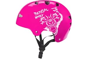 ‎BESTIAL WOLF Bestialer Wolf | Helm | Skateboard | Kinderroller | Freestyle-Scooter | Skate | Stunt-Scooter | BMX | CE-zugelassen | Sport & Outdoor | Verstellbar | Unisex | 8 bis 99 Jahre
