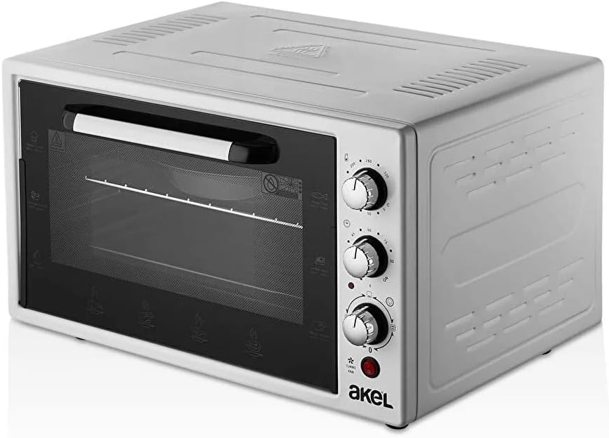 AKEL AF930LF Termostatlı Saatli Lambalı Turbo Fanlı 45 Litre Midi Fırın