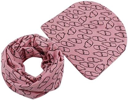 FALAIDUO Infant Baby Winter Cotton Hat Scarf Set Camouflage for 1-5 Years (D_Pink)