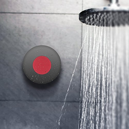 NeuftechÂ® Altoparlante Cassa Speaker Bluetooth Impermeabile da Doccia Portatile con Microfono Incorporato per iPhone e Smartphone Android e Tablet PC, ecc (rosso)