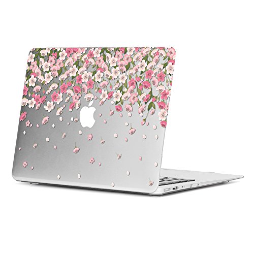 GMYLE Hard Case Print Glossy für MacBook Air 13 inch – Floral Pattern Glänzend Hard Shell Fall-Abdeckung Hülle Case Etui Tasche - 2