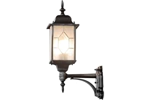 Konstsmide Milano 7247-759 vägglampa/B: 16 cm D: 29 cm H: 53 cm/1 x 75 W/IP43 / lackerad aluminium/svart