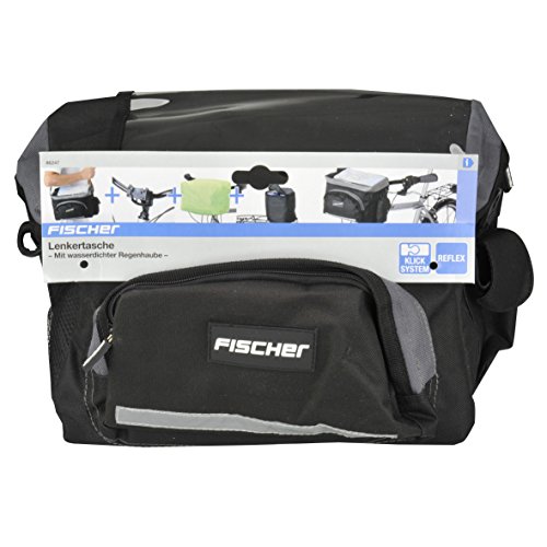 Fischer Lenkertasche, Schwarz, Uni - 2