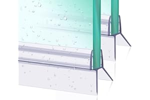 lohey 2 Pack 80cm Seal Strip for 4-6mm Glass, Adjustable Thickness Shower Door Seal Strip Covers Up to 10-20mm Gap for Bath Curved