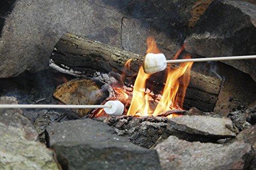 Bambus-Stäbe zum Marshmallowrösten, 91 cm lang, extra dick, robuste Holzspieße, perfekt zum Rösten von Marshmallows, Hot Dogs, Kebab, Wurst, ökologisch und umweltschonend, 100 % biologisch abbaubar, 110 Stück pro Packung - 7