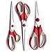 Set of 3 Multi-Purpose Soft-Grip - Stainless Steel Scissor set with Soft-Grip Idle for Kitchen - Sewing - Arts & Crafts (Color May Vary) By Kurtzy RS.349.00