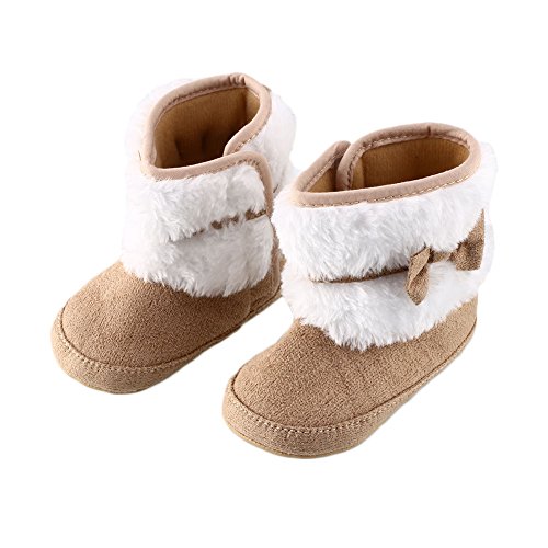 Itaar Baby Toddler Newborn Infant Bowknot Antiskid Warm Magic Tape Suede Prewalker Cute Lovely Soft Crib Shoes Boots