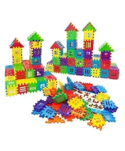 FunBlast Building Blocks For Kids 72 Pcs, Big Size House Building Blocks With Windows, Block Game For Kids -Multicolor