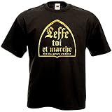 T-Shirt Leffe toi et Marche - Humour Bière Alcool Fête Soirée Cadeau (XL)
