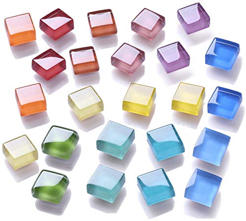 Mymazn Aimants de réfrigérateur, Aimants de réfrigérateur en Verre, Aimants de Bureau Aimants de Cuisine Colorés Décoration Mignonne et Amusante, Multicolore (12 Couleurs)