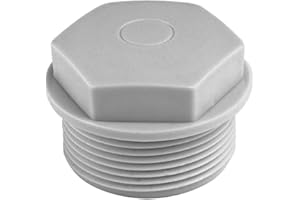Pack of 10 Kalitec Sealing Plugs M20 Plastic Light Grey I Choke Nipple Made of Soft Polyethylene I Protective Plugs for Threaded Holes in Mechanical Engineering Electronics and Industry