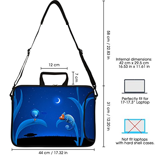 Sidorenko 17-17 3 Zoll Laptoptasche   Laptop Umh  ngetasche  Stilvolle Designer - Computer - Notebook-Schultertasche aus Neopren Schmutz- und Wasserab