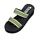 Produktbild Sommer Strandschuhe Damen,DoraMe Frauen Bohemian Plattform Hausschuhe Keil Pantoletten Eva Slipper Mode Neue Gladiator Bequeme Clogs Casual Flache Schuhe (EU:37/CN:38, Grün)