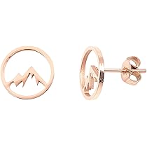 Collana Donna Nuoli Berg Con Ciondolo Montagna - Oro Rosa - Acciaio Inox Regolabile 45+5 Cm - Cod. NU154 - 2